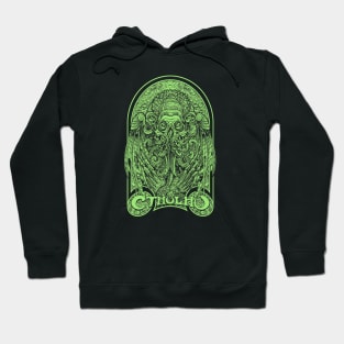 God Cthulhu Green (Black Print) Hoodie